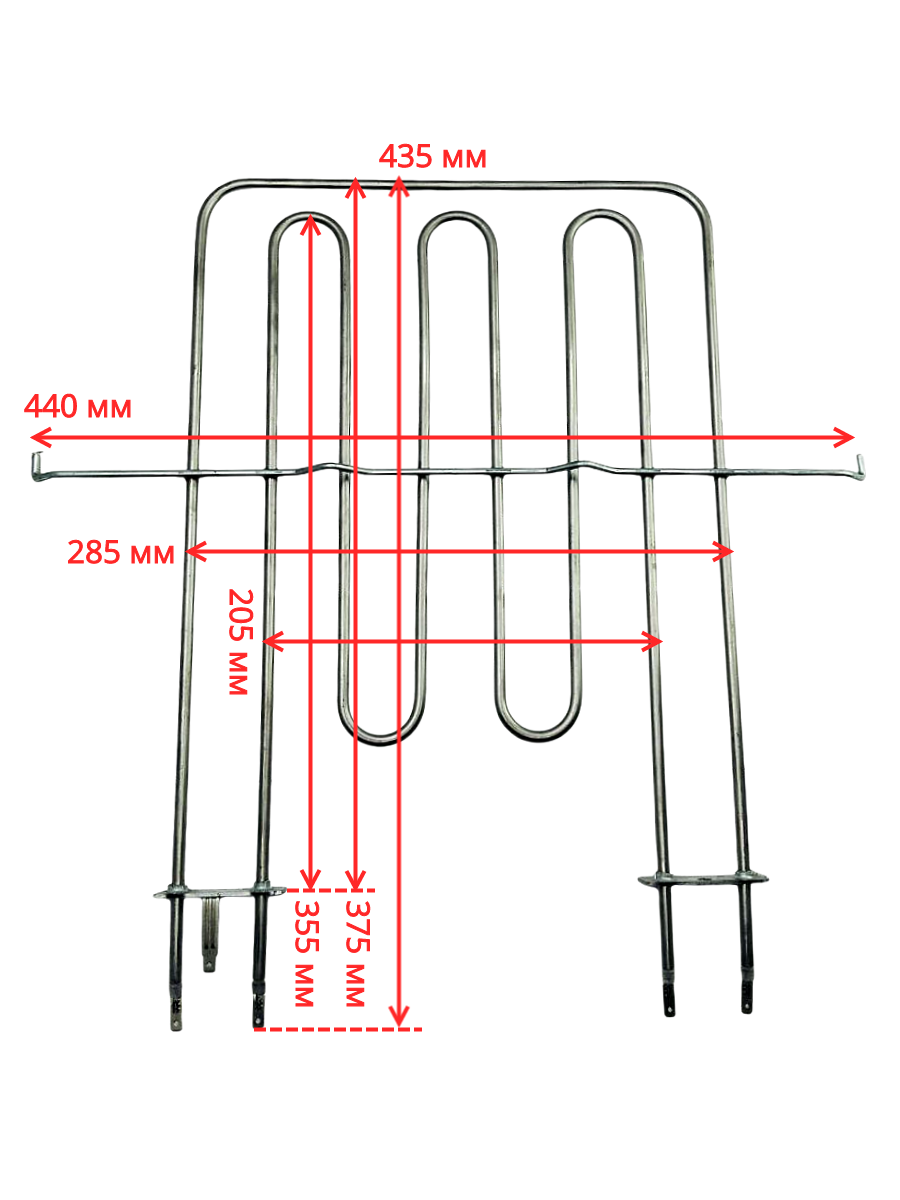 ТЭН для духовки Indesit 2250+556 W, верхний, с грилем