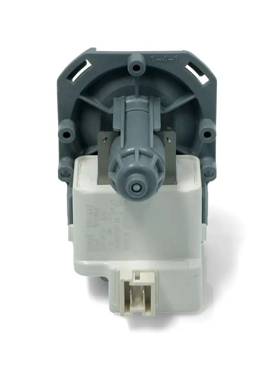 Насос для стиральной машины 30W на 3 защелках, контакты назад под фишку