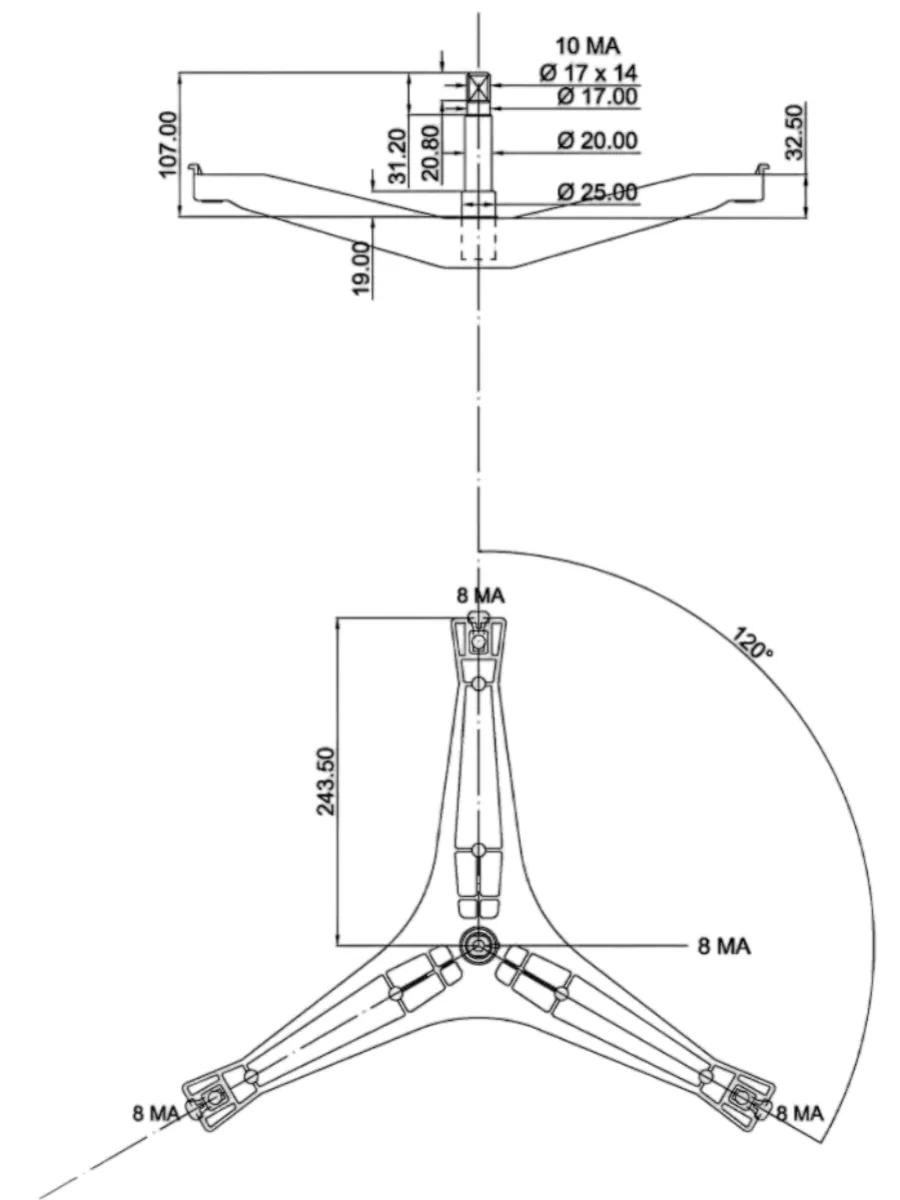 Крестовина для стиральной машины Samsung EBI 741 DC97-15182A