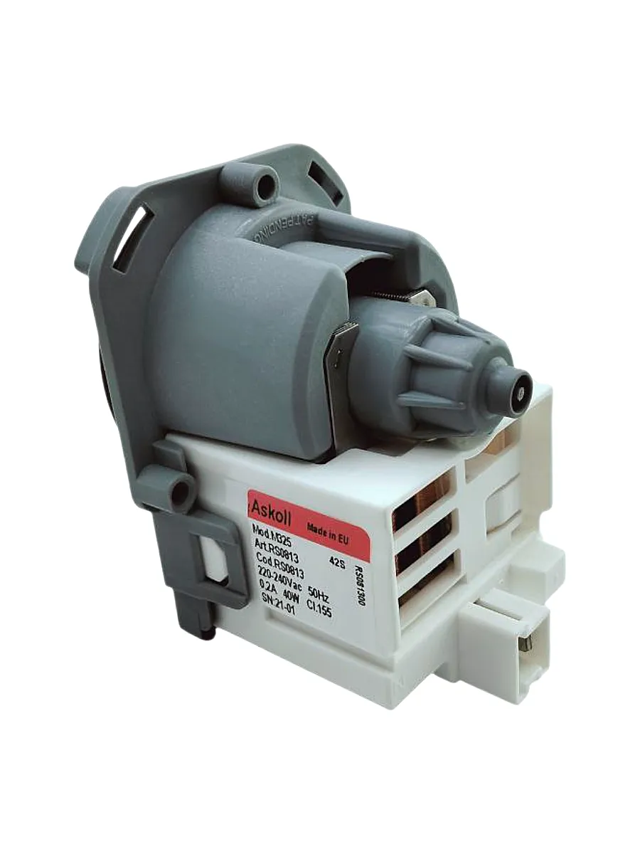 Насос для стиральной машины 40 W, фишка назад (Askoll)