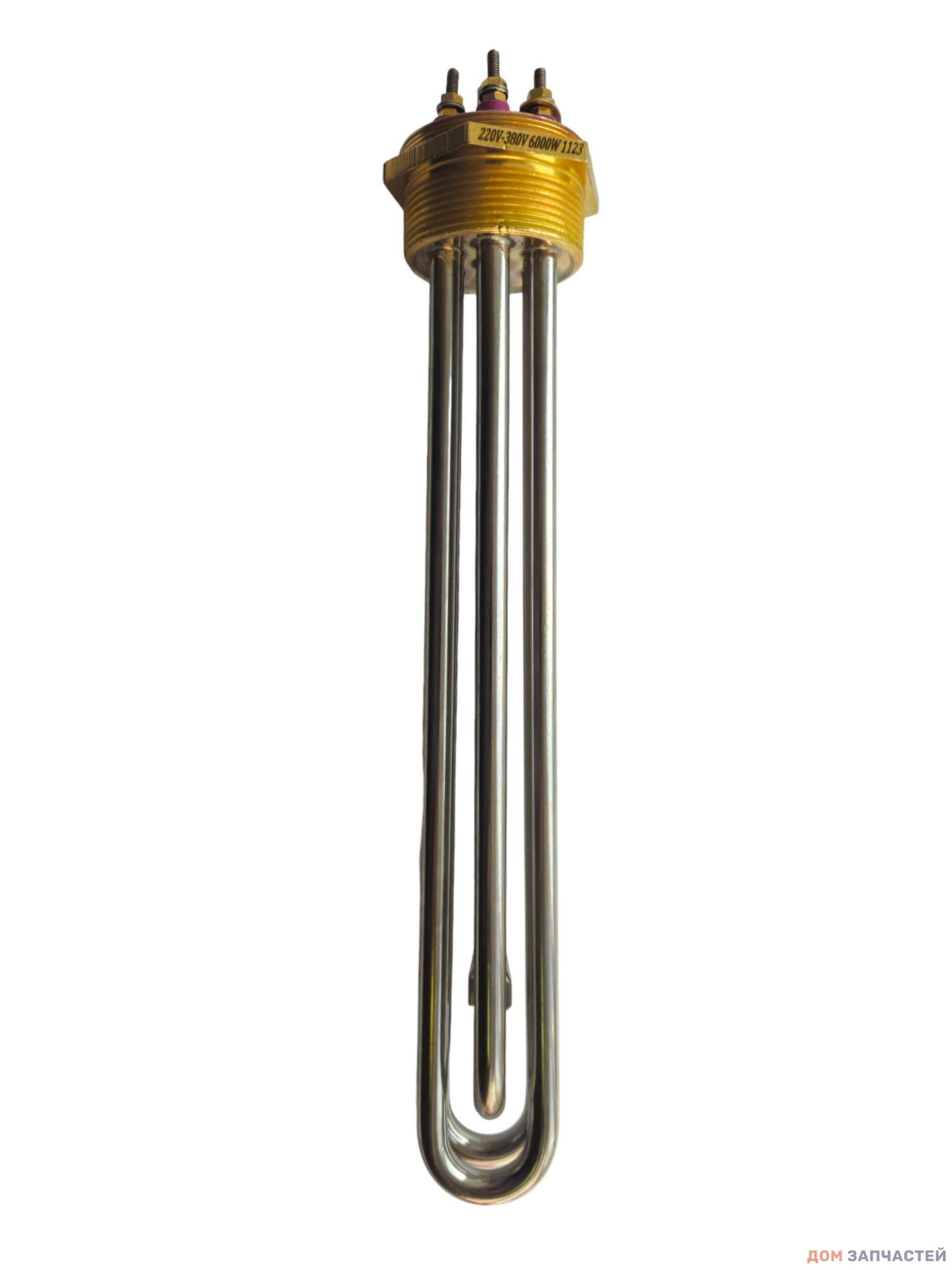 Блок ТЭНов на резьбе G2" (59 мм) 6000W (3*2000 W) (220/380 V) L тэна 320 мм