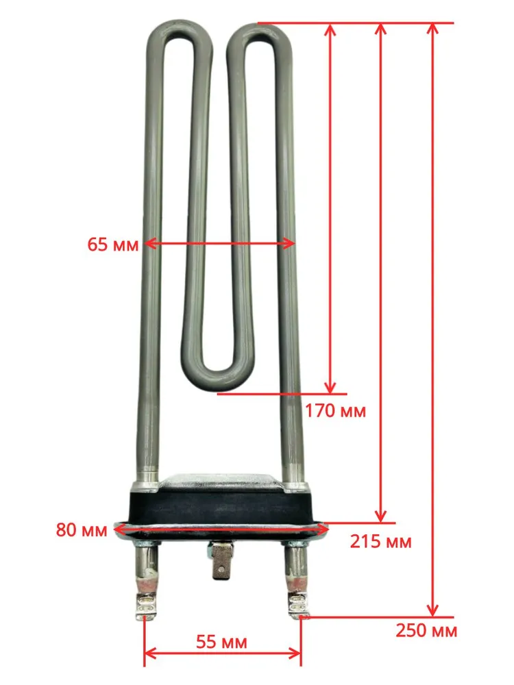 ТЭН 2000 W для стиральной машины Samsung, без отверстия под датчик