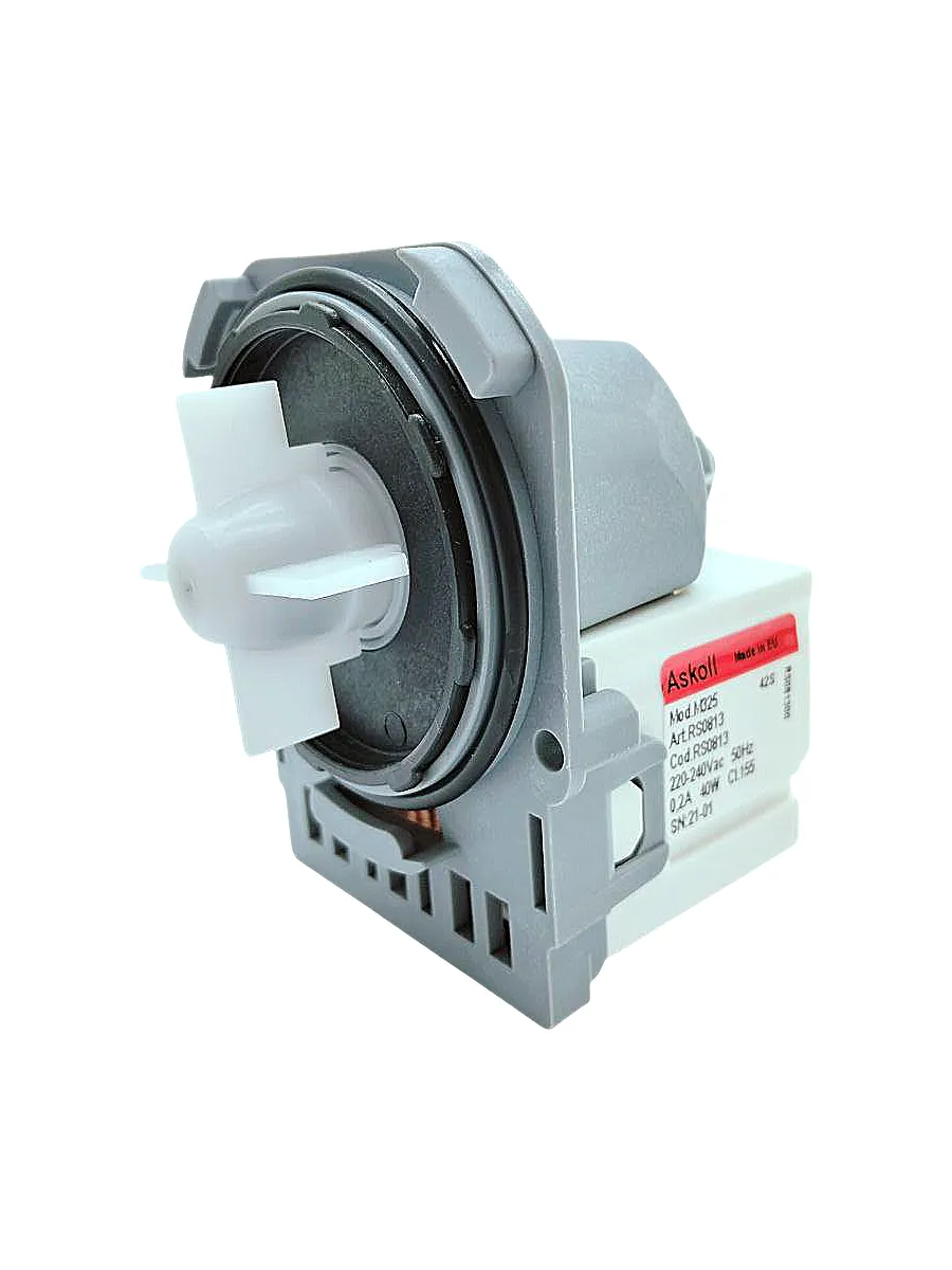 Насос для стиральной машины 40 W, фишка назад (Askoll)