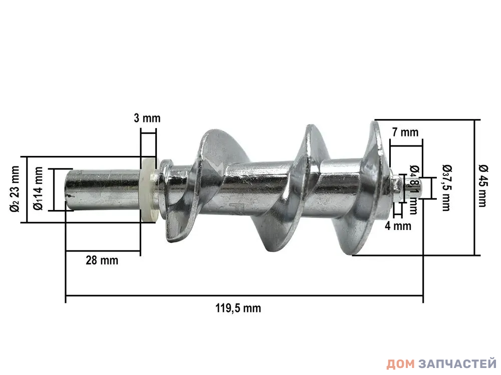 Шнек для мясорубки PANASONIC (PS002) аналог - AMM98C-180 9999990044