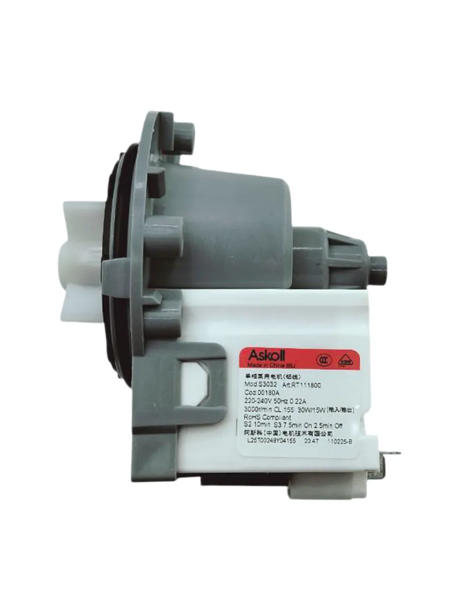 Помпа для стиральной машины, Askoll 30W S3032, 3 винта