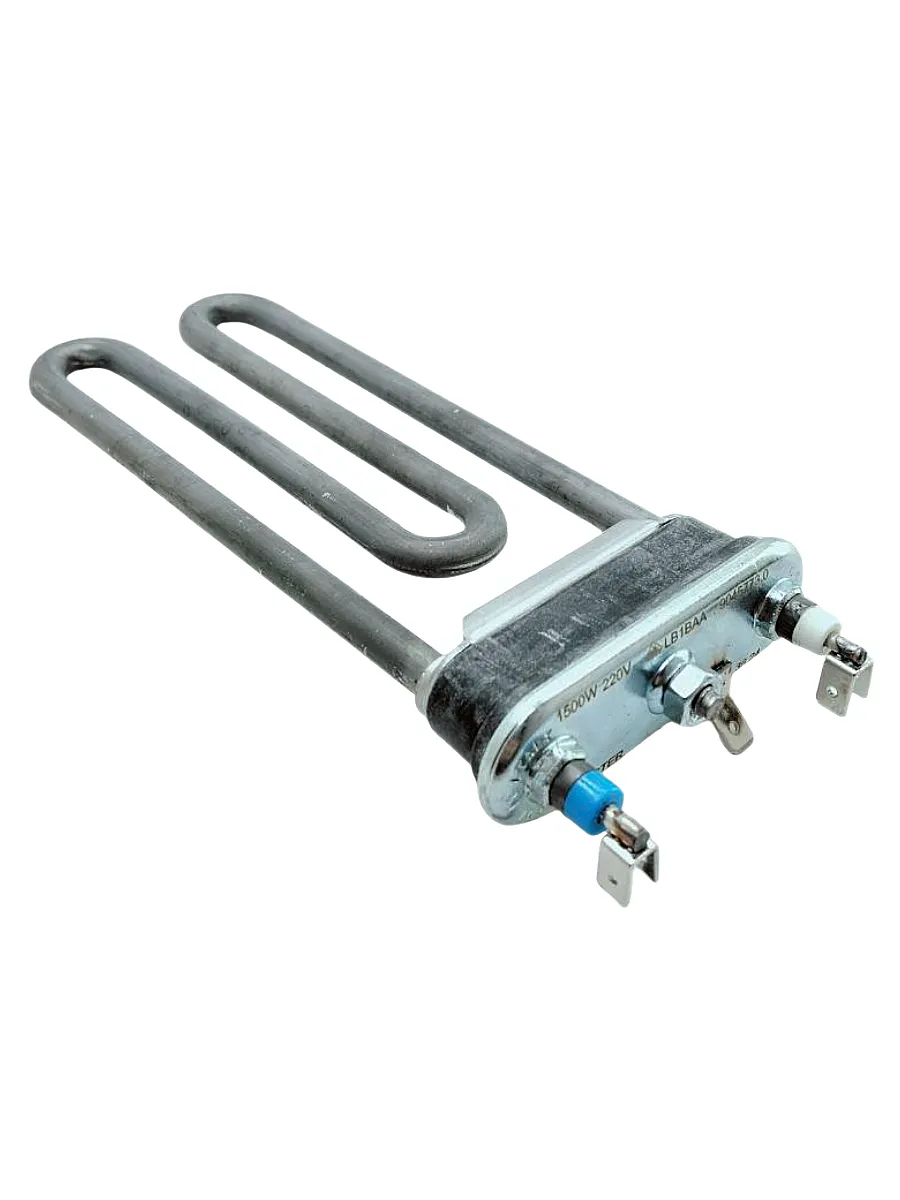 ТЭН 1500 W для стиральной машины, без отверстия под датчик